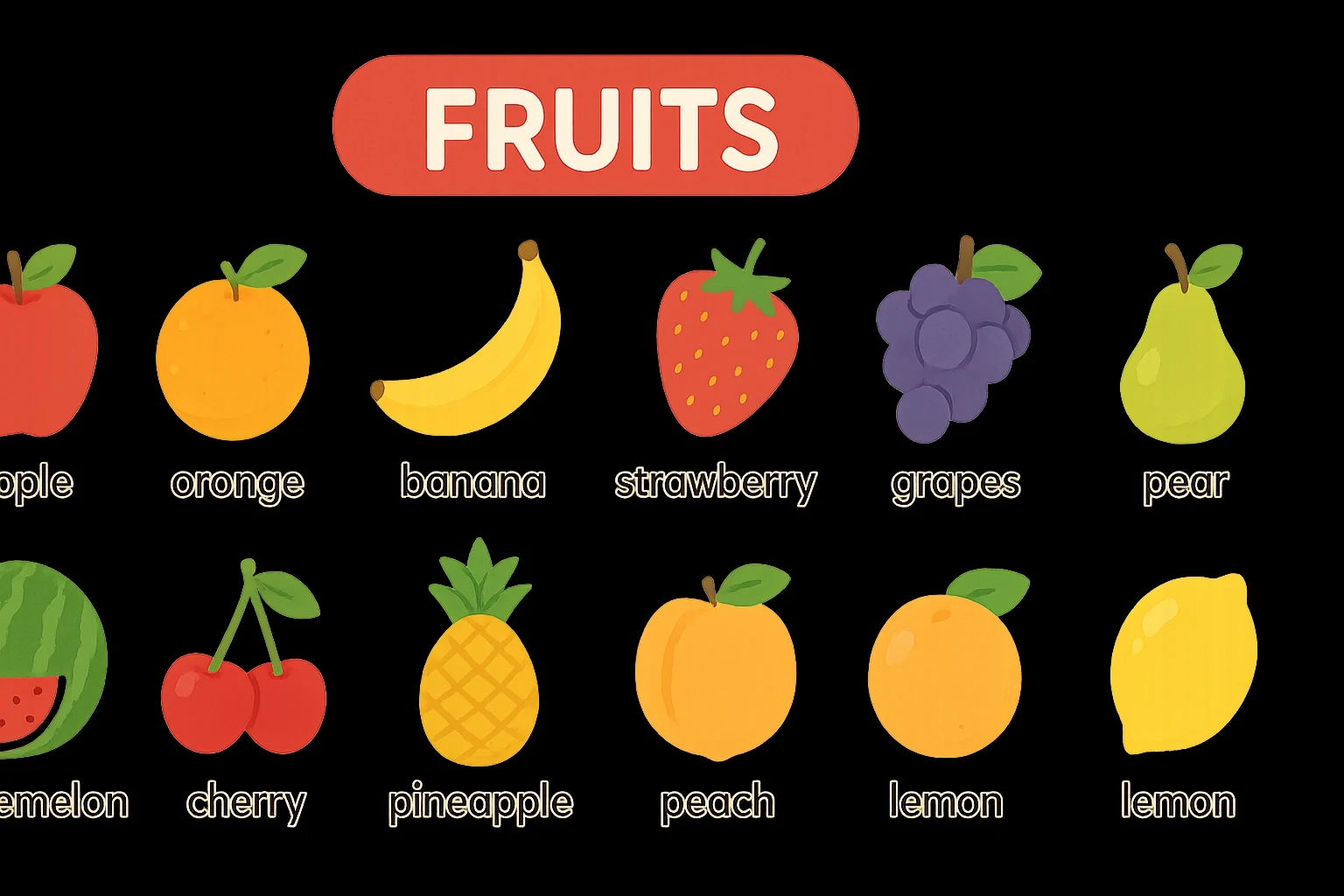 fruits en anglais