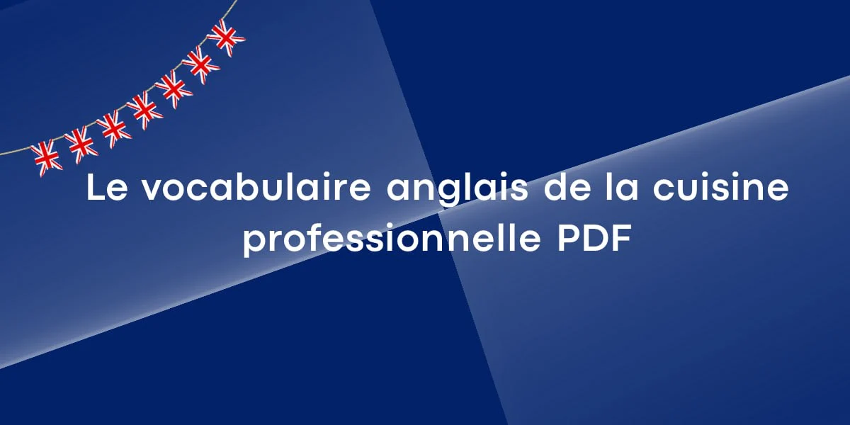 vocabulaire anglais cuisine professionnelle pdf