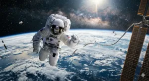 Photo d'un astronaute dans l'espace