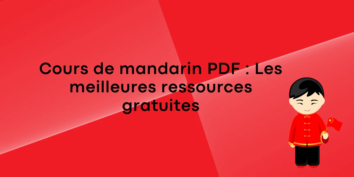 Cours de mandarin PDF Les meilleures ressources gratuites