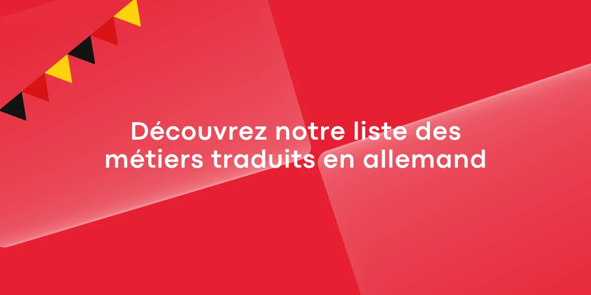 Découvrez notre liste des métiers traduits en allemand