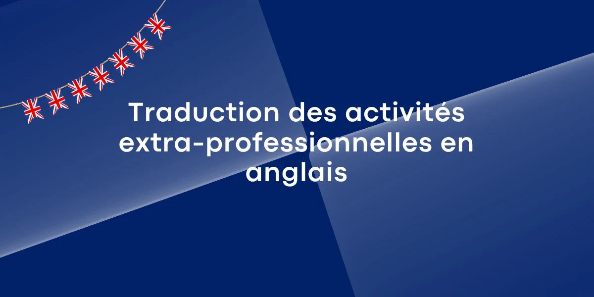 Traduction des activites extra professionnelles en anglais