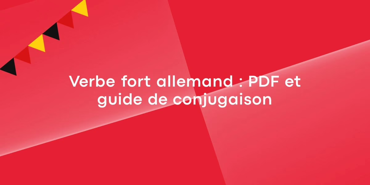 Verbes forts en allemand : Téléchargez gratuitement le PDF