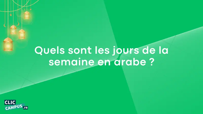 quels sont les jours de la semaine en arabe 1