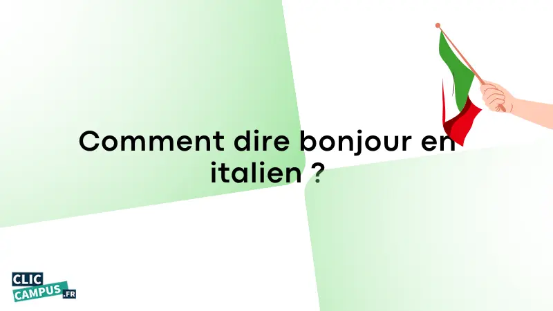 Comment dire bonjour en italien ?