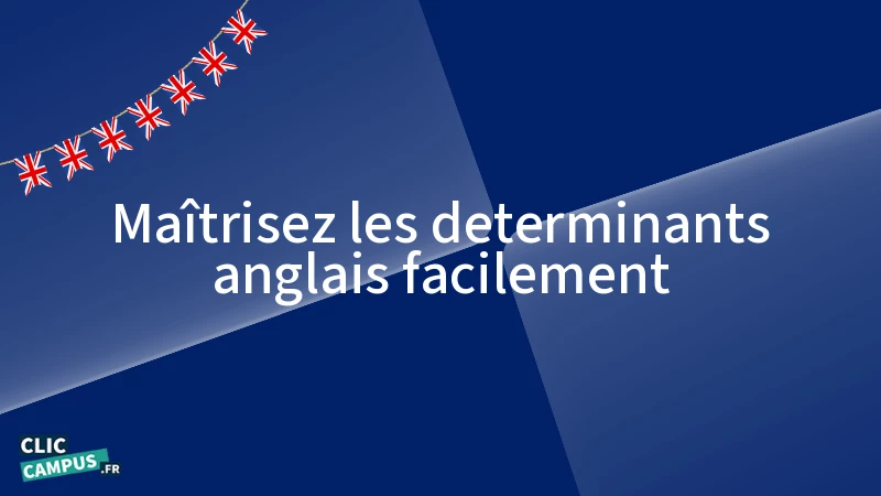 maitrisez les determinants anglais facilement