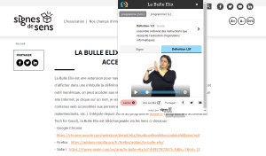 La Bulle Elix pour rendre le web accessible en LSF