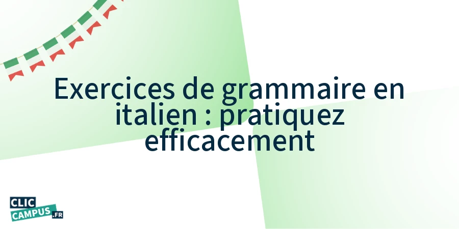 exercices de grammaire en italien pratiquez efficacement