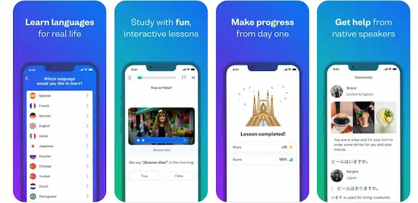 Application mobile Busuu