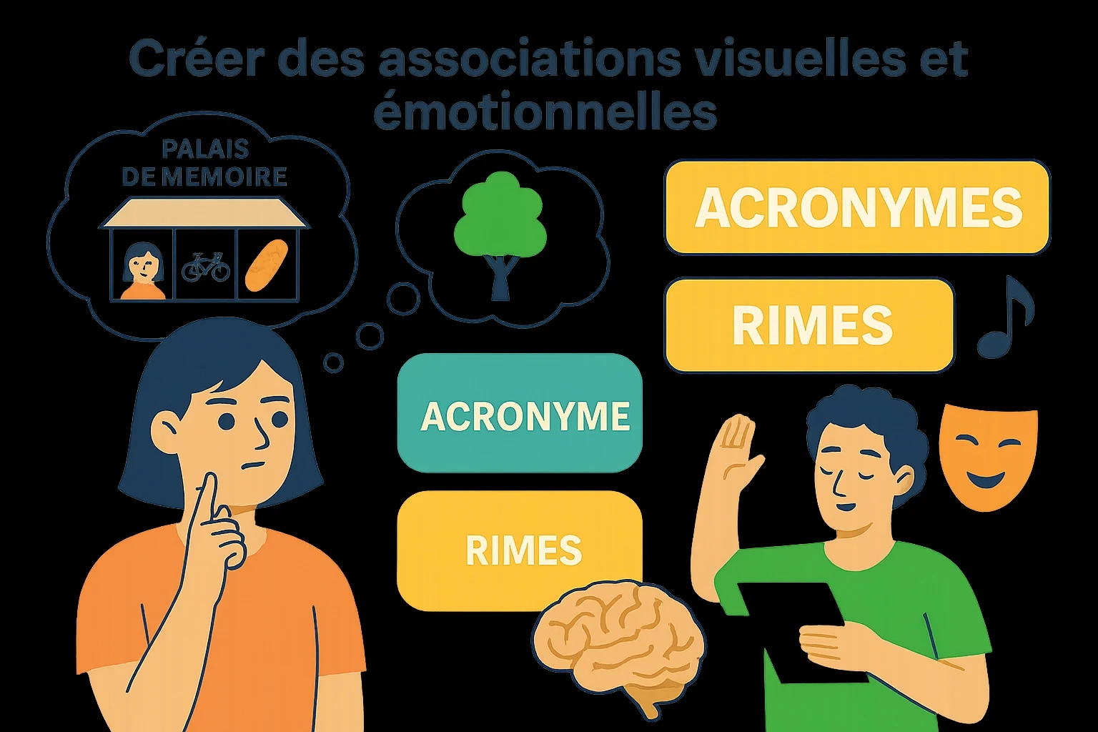 Création d'associations visuelles et émotionnelles