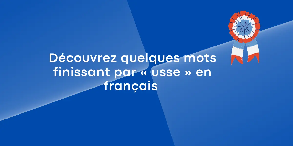 mots finissant par usse en francais