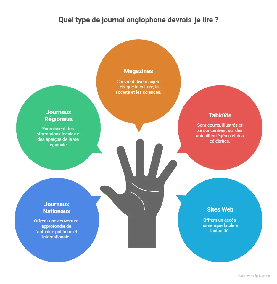 Les différents types de journaux anglophones