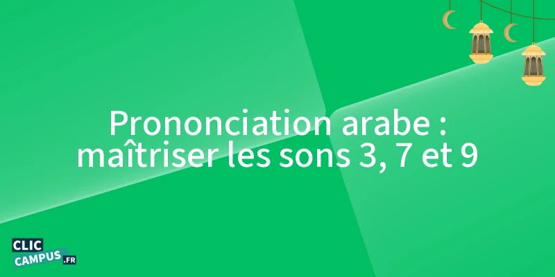 prononciation arabe maitriser les sons 3 7 et 9