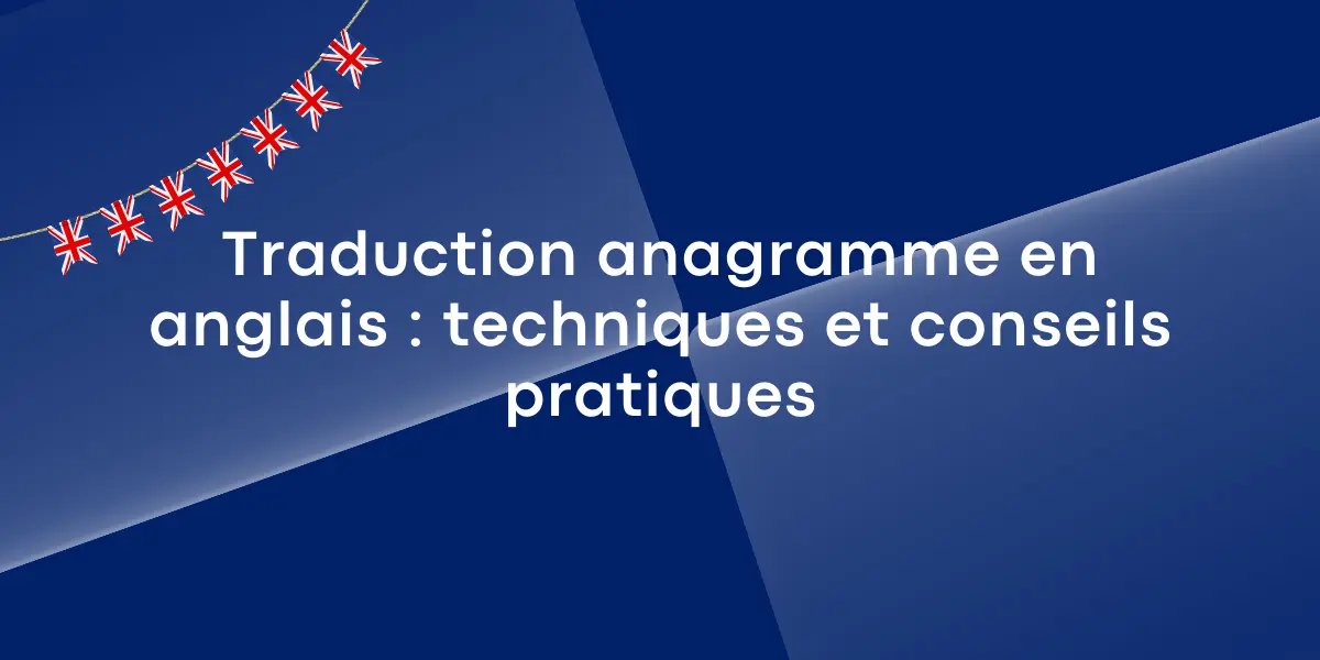 traduction anagramme en anglais
