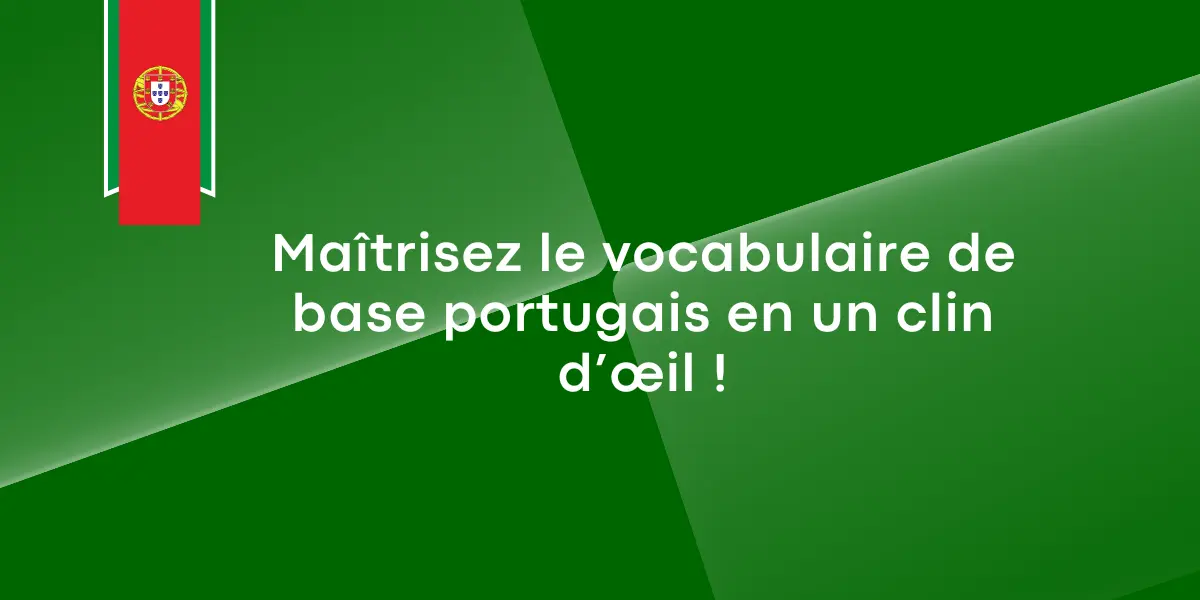 vocabulaire de base portugais
