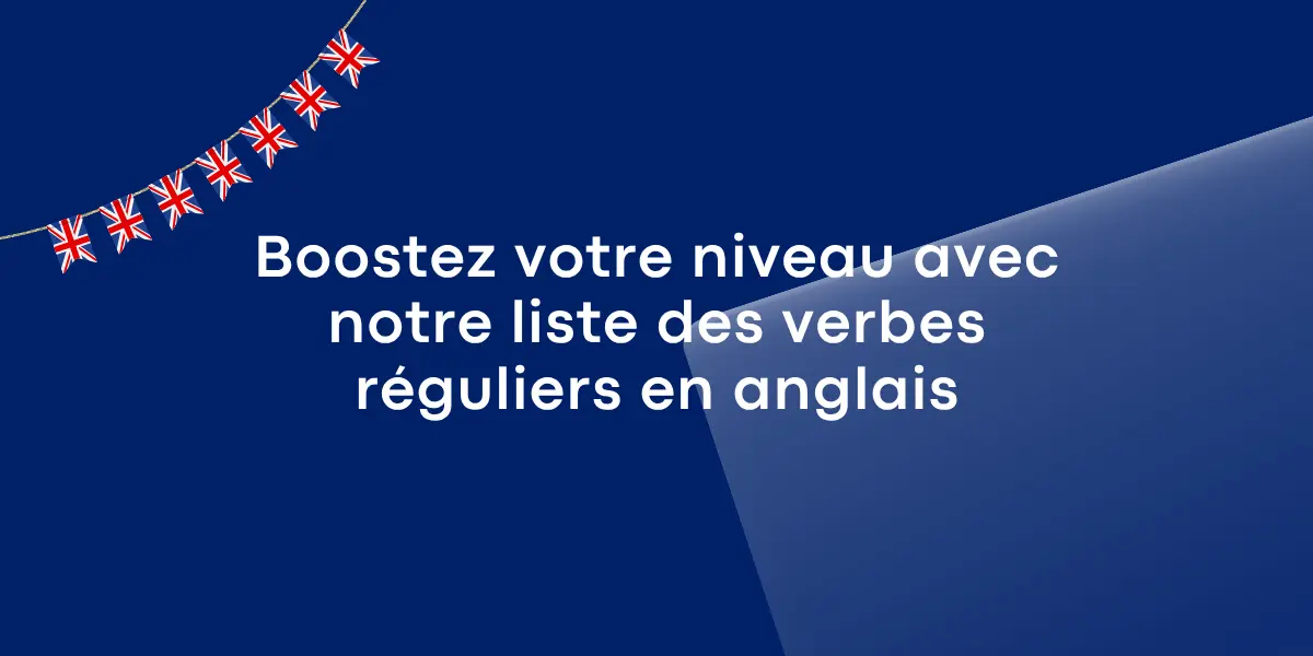 verbes reguliers anglais