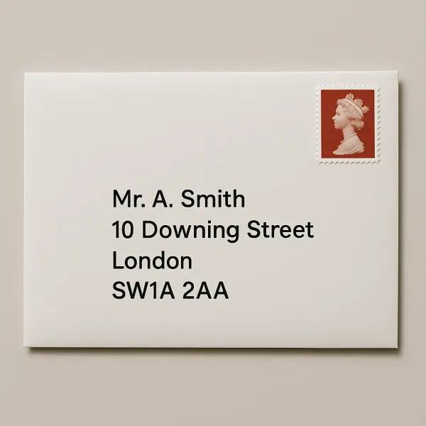 lettre adresse anglaise