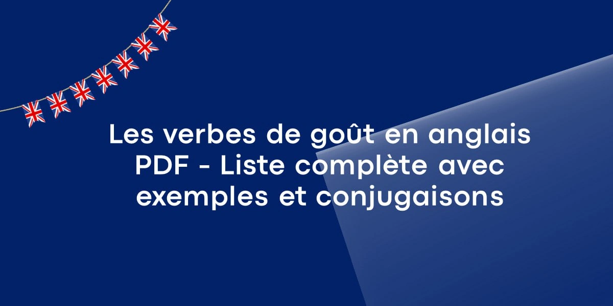 les verbes de gout en anglais pdf