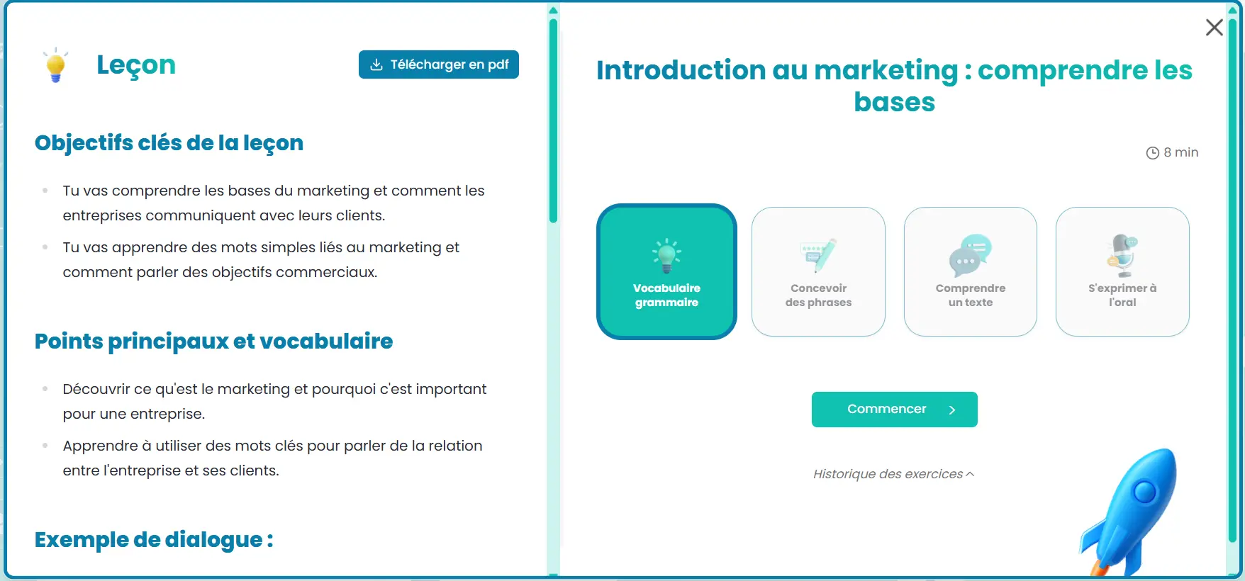 plateforme clic campus lecons