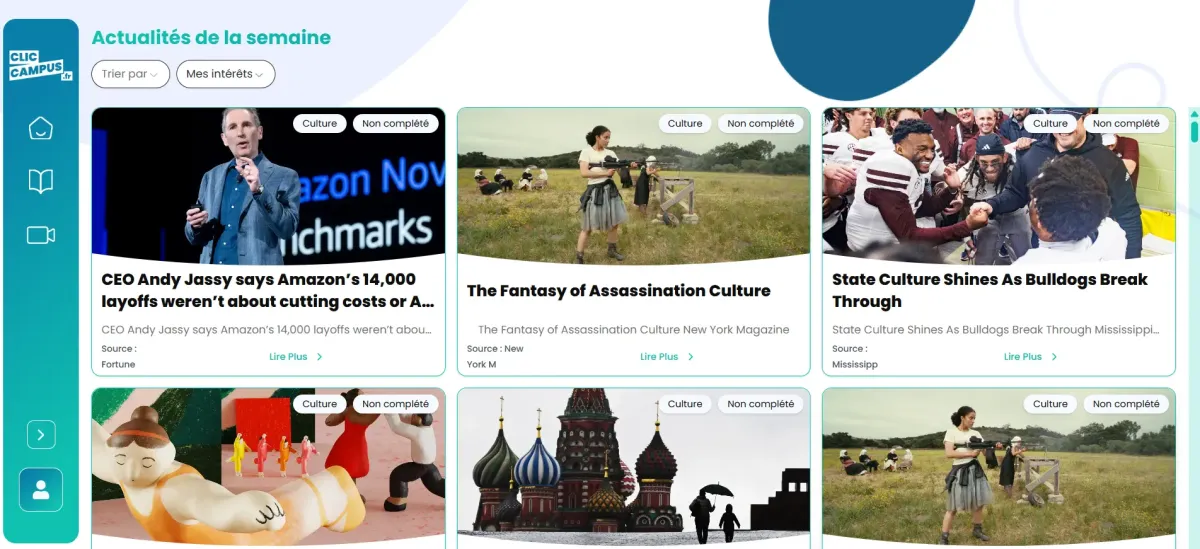 plateforme clic campus marketing actualite