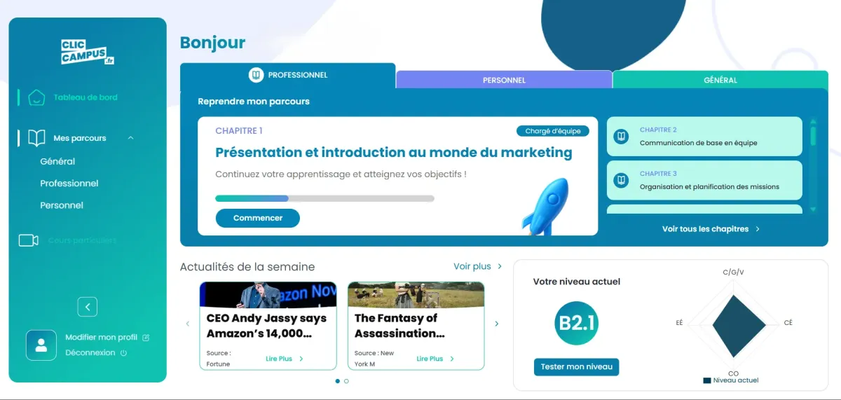 plateforme interface acceuil 